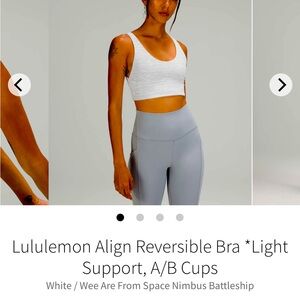 EUC Lululemon Reversible Align Sports Bra 🍋❤️
